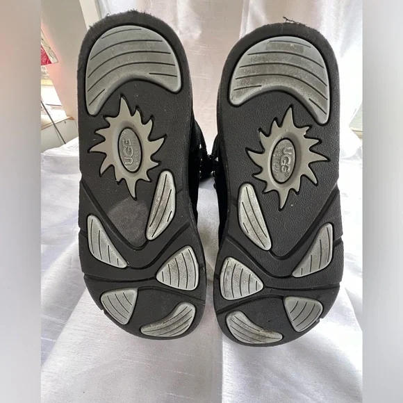 BLACK STUD DETAIL UGG BOOTS Zipper Entry Genuine Suede COMFORT w/ an EDGE Sz 9 - Picture 6 of 6